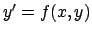 $y'=f(x,y)$